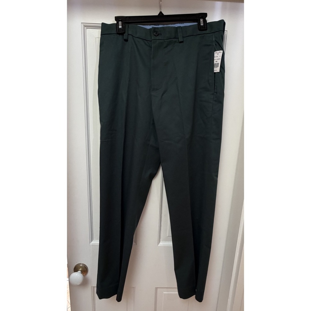 Brooks Brothers Clark Fit Advantage Chino Pants Mens 32x30 Green Stretch NEW